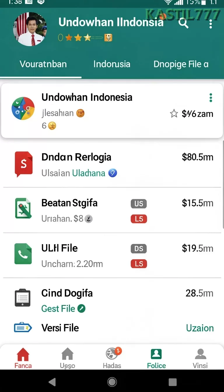 Cuplikan layar F08 — aktivitas